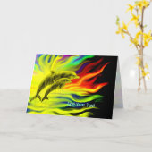 Delphine im Sonnenschein Karte (Gelbe Blume)