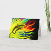 Delphine im Sonnenschein Karte (Vorderseite)