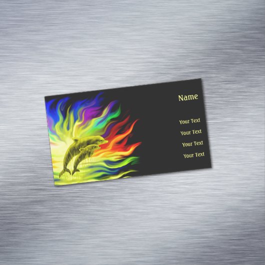 Delphine im Sonnenschein Magnetische Visitenkarte (Beispiel)