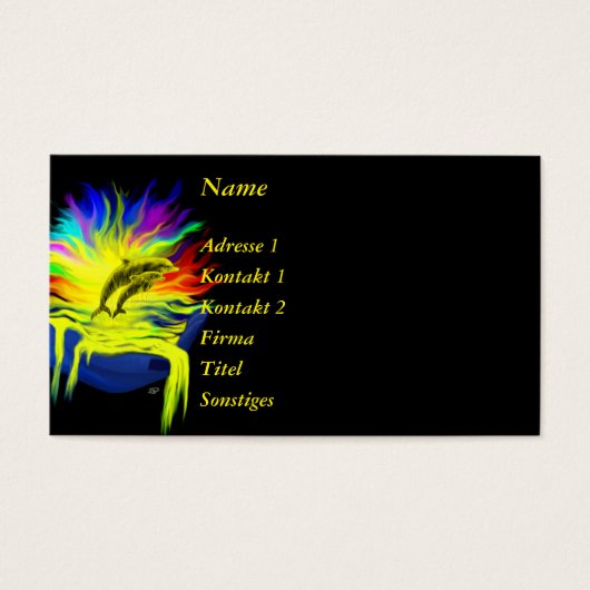 Delphine im Sonnenschein mit der Hand (Vorderseite)