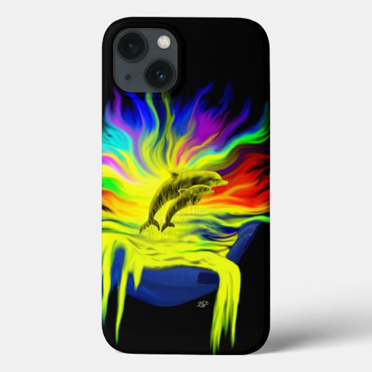 Delphine im Sonnenschein mit der Hand Case-Mate iPhone Hülle (Rückseite)