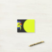 Delphine im Sonnenschein mit der Hand Post-it Klebezettel (Auf Schreibtisch)