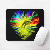 Delphine im Sonnenschein Mousepad (Mit Mouse)