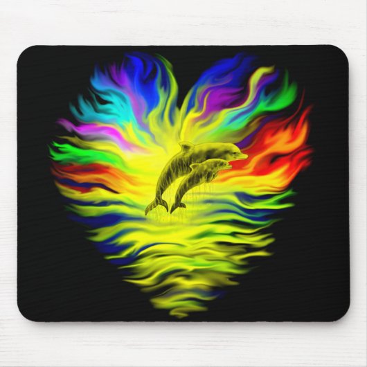 Delphine im Sonnenschein Mousepad (Vorne)