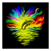 Delphine im Sonnenschein Poster (Vorderseite)