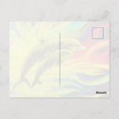 Delphine im Sonnenschein Postkarte (Rückseite)
