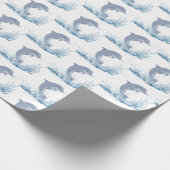 Delphine im Sumpf Geschenkpapier (Ecke)
