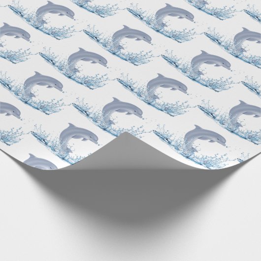 Delphine im Sumpf Geschenkpapier (Ecke)