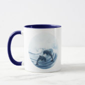 Delphine im Surfen Tasse (Links)