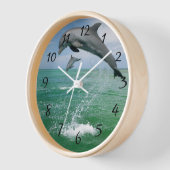 Delphine im wilden Alltag Uhr (Winkel)