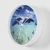 Delphine im wilden Alltag Uhr (Winkel)