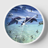Delphine im wilden Alltag Uhr (Vorderseite)