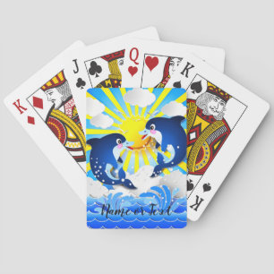 Delphine in der Sonne personalisieren Hinzufügen I Spielkarten