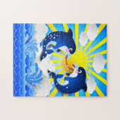 Delphine in der Sonne Puzzle (Horizontal)