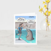 Delphine in Gefangenschaft Karte (Gelbe Blume)