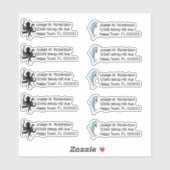 Delphine in Octopus Shaped Rücksendeadresse Sticke Aufkleber (Blatt)