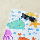 Delphine, Krebse, Kraken und Starfish Individuelle Strandtuch (Beispiel)