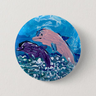 Delphine "Kunst von Kindern" Button