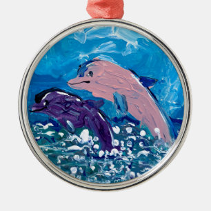 Delphine "Kunst von Kindern" Ornament Aus Metall