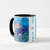 Delphine "Kunst von Kindern" Tasse (Vorderseite Links)