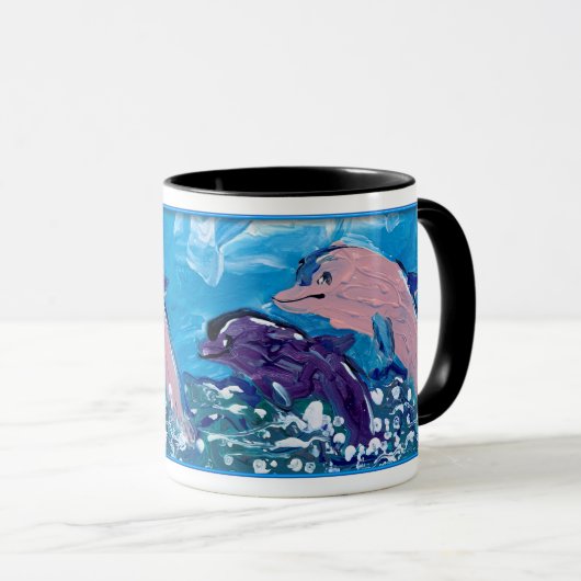 Delphine "Kunst von Kindern" Tasse (VorderseiteRechts)