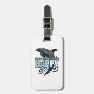 Delphine machen mich glücklich gepäckanhänger