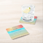 Delphine mit Personalisierter Strandküste Untersetzer (Vor Ort)