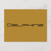 Delphine,Orphan Black-Zeichen,geometrischer Schrif Postkarte (Vorderseite)