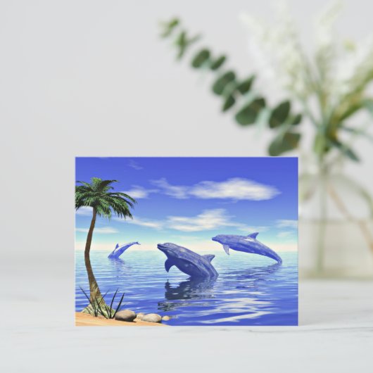 Delphine Postkarte (Stehend Vorderseite)