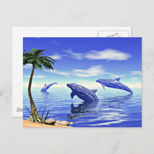 Delphine Postkarte (Vorne/Hinten)