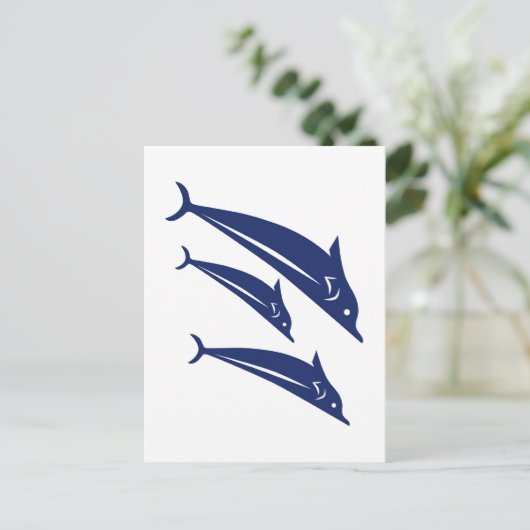 Delphine Postkarte (Stehend Vorderseite)