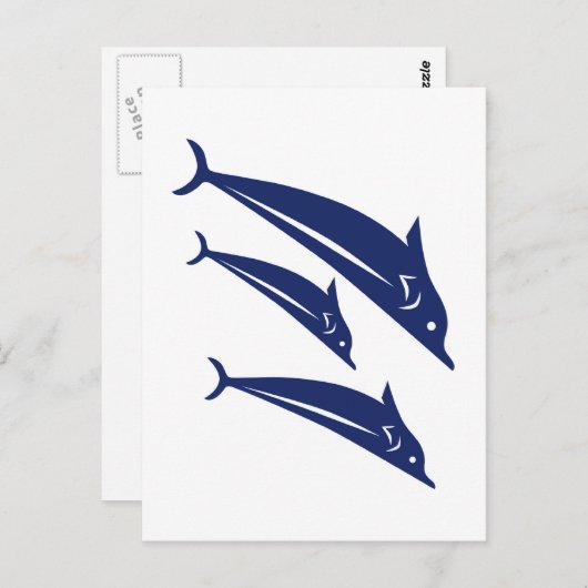 Delphine Postkarte (Vorne/Hinten)