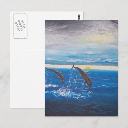 Delphine Postkarte (Vorne/Hinten)