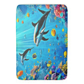 Delphine & Reef: Unterwasserfreude Badematte (Vorderseite Vertikal)