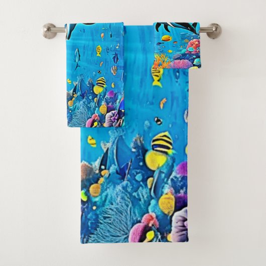 Delphine & Reef: Unterwasserfreude Badhandtuch Set (Insitu)