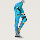 Delphine & Reef: Unterwasserfreude Leggings (Rechts)