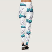 Delphine reiten Waves Custom Leggings (Rückseite)