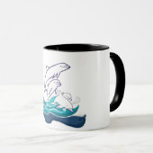 Delphine reiten Waves Ringer Combo Tasse (VorderseiteRechts)