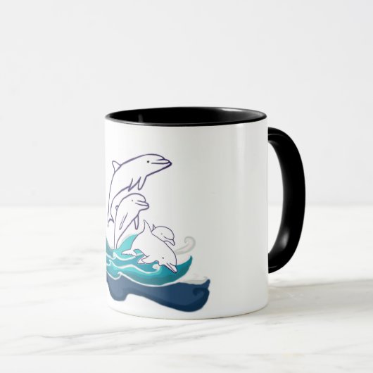 Delphine reiten Waves Ringer Combo Tasse (VorderseiteRechts)