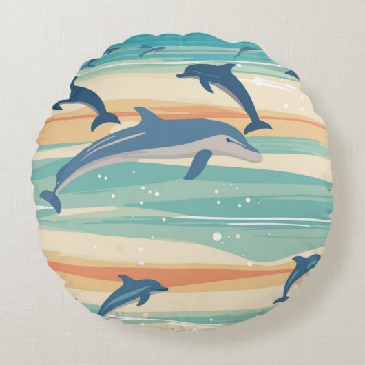 Delphine Rundes Kissen (Vorderseite)