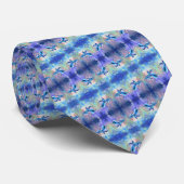 Delphine - Schöne - Blaue Fantasie Krawatte (Gerollt)