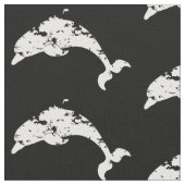 Delphine Schwarzes und Weiße Meer Gemustert Stoff (Nahaufnahme)