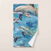 Delphine schwimmen im Meer Badhandtuch Set (Handtuch)