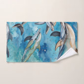 Delphine schwimmen im Meer Badhandtuch Set (Handtuch)