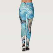 Delphine schwimmen im Meer Leggings (Rückseite)