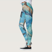 Delphine schwimmen im Meer Leggings (Links)