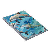 Delphine schwimmen im Meer Notizblock (Rechte Seite)
