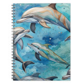 Delphine schwimmen im Meer Notizblock (Vorderseite)