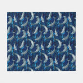 Delphine Schwimmen im Ozean mit Fisch Fleecedecke (Vorderseite (Horizontal))