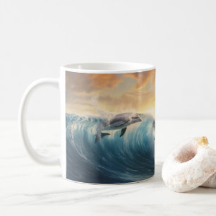 Delphine schwimmen kaffeetasse